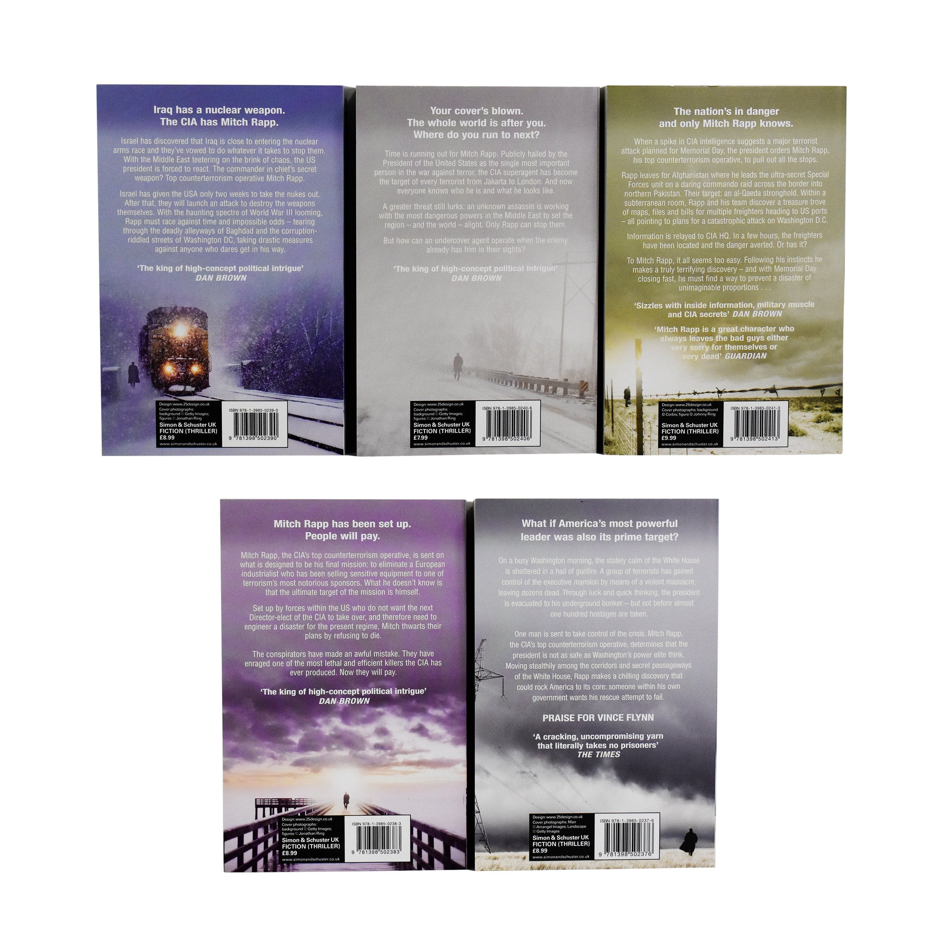 Mitch Rapp Series 5 Books Collection Set By Vince Flynn - Adult - Paperback