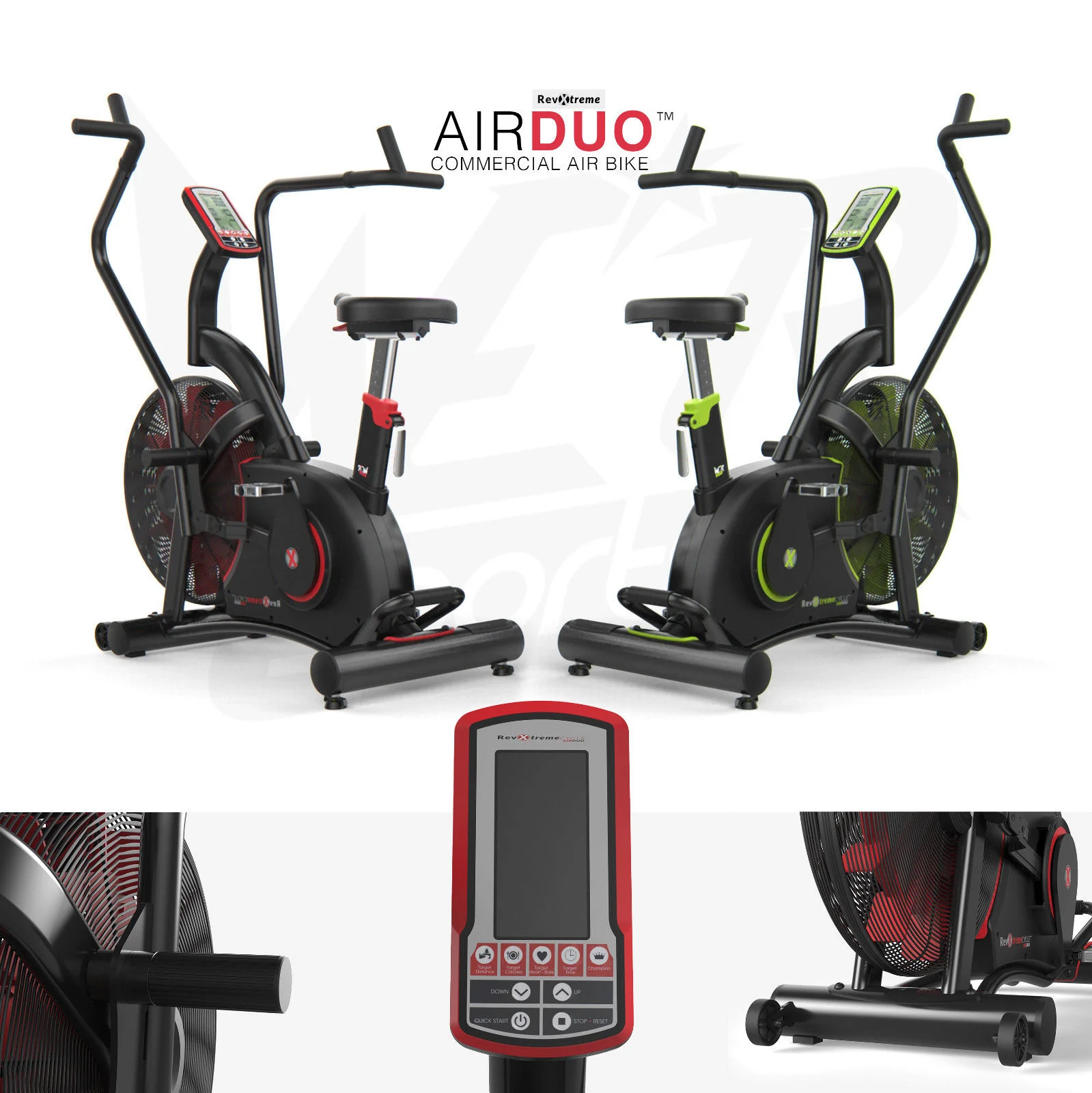 AirDuo Air Assault Exercise Bike | Heavy Duty Commercial Grade Air Bike