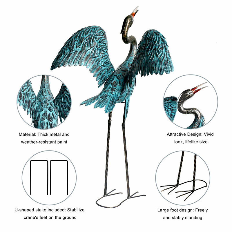 💥Save 75% off 🦩Garden Crane Sculptures and Statues