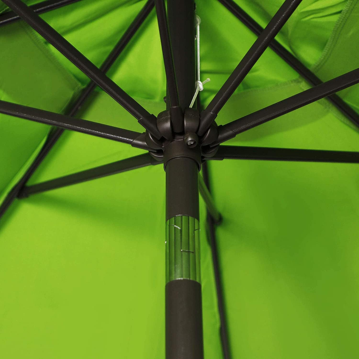 9' Outdoor Market Patio Umbrella with Push Button Tilt and Crank, 8 Ribs (Tan)