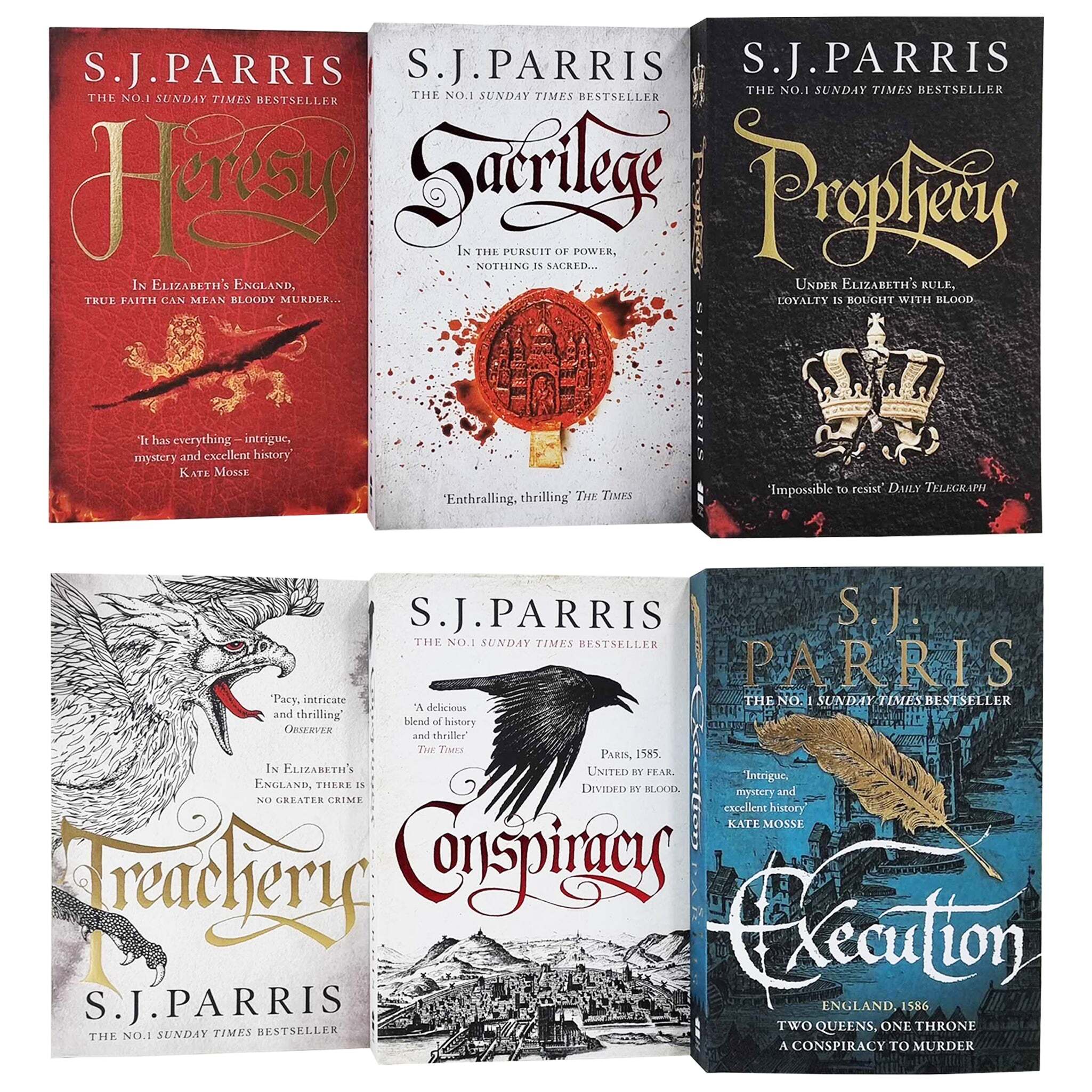 Giordano Bruno Series 6 Books Collection Set By S. J. Parris - Fiction - Paperback