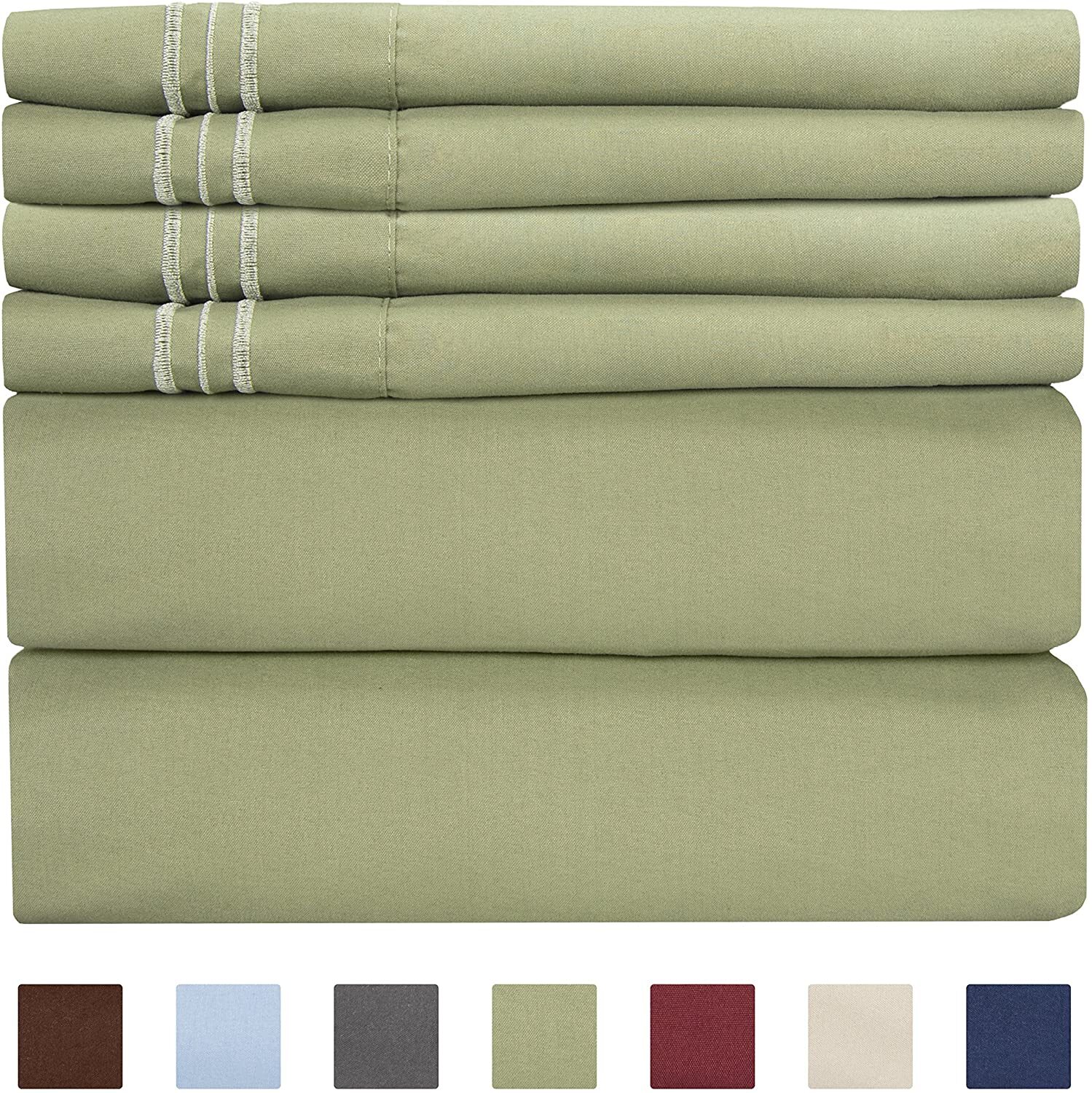 4/6 Piece Bed Sheets Set- Extra Soft - Deep Pockets - Easy Fit - Breathable /Cooling - Wrinkle Free