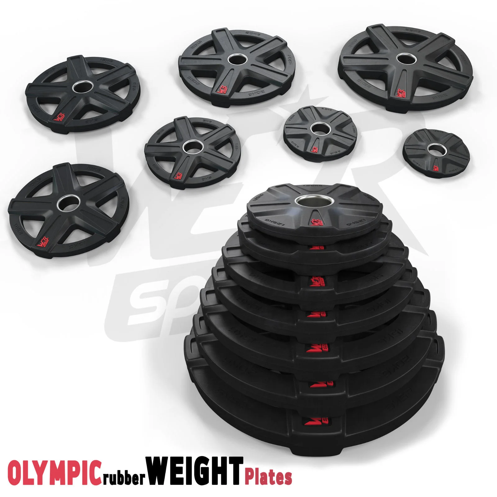 ReXFlex Olympic Rubber Encased Weight Plates