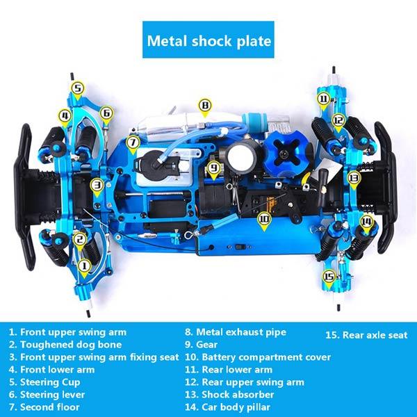 HSP Monster Truck 94188 Chassis Frame with Engine and Remote Control - Building Kit Version