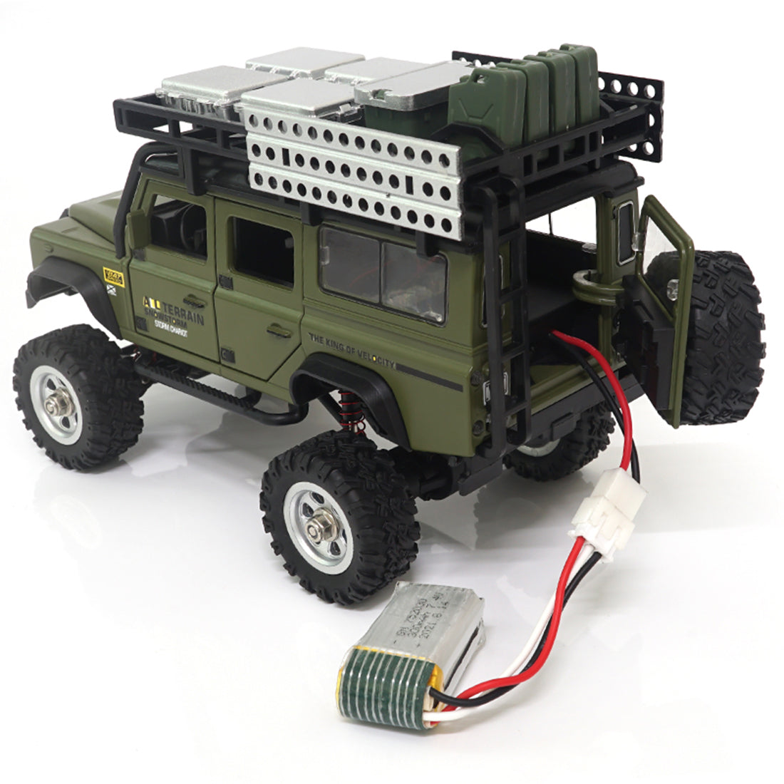 1/28 RC Climbing Car 2.4G 4WD RC Electric Car Mini Alloy Off-road Climbing Car with LED Car Lamp