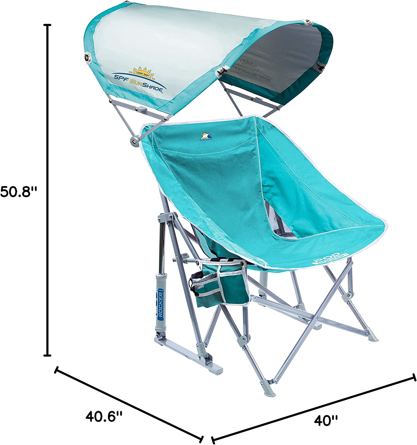 Outdoor Freestyle Rocker Portable Rocking Chair & Outdoor Camping Chair, ergonomic Nylon, Indigo Blue