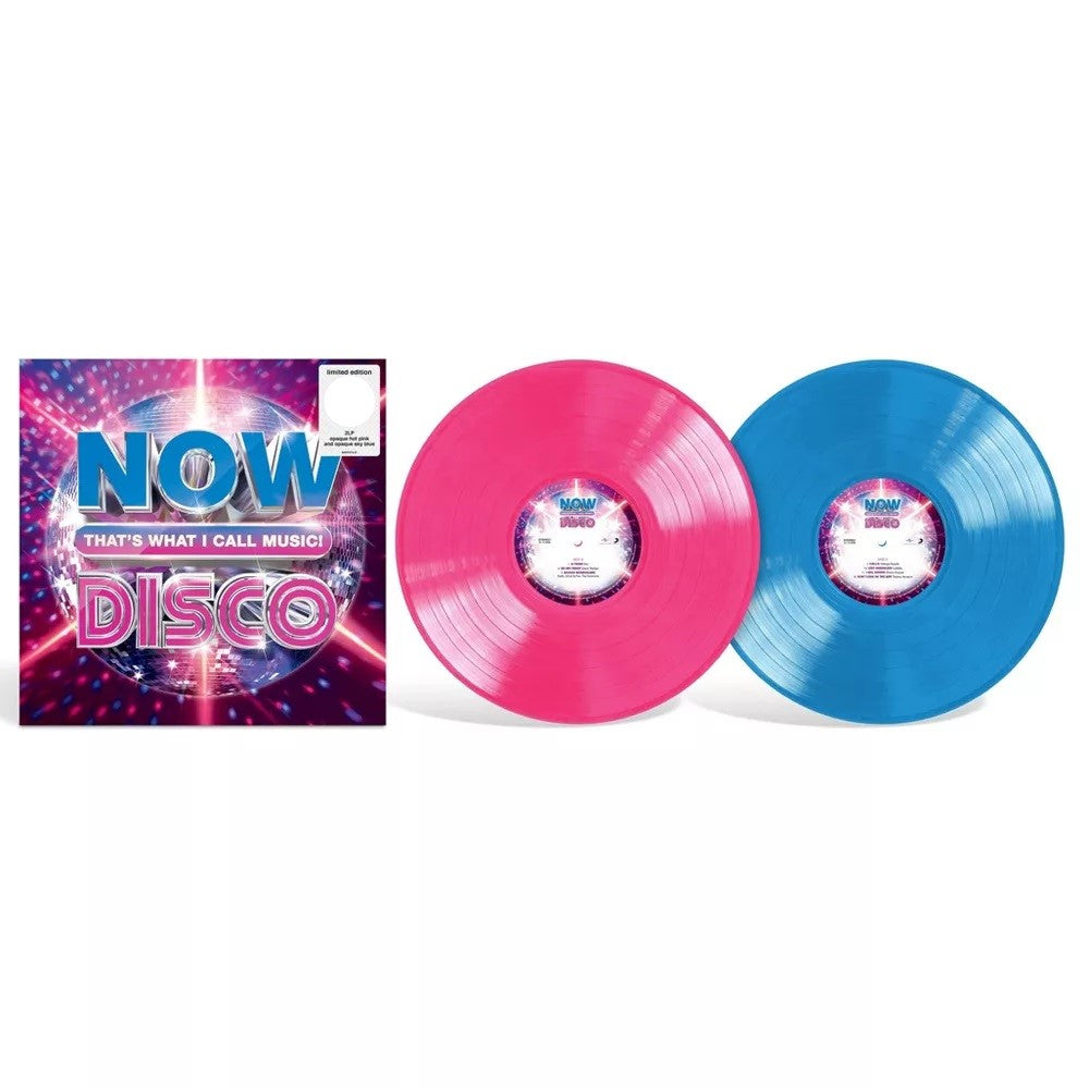 NOW Thats What I Call Music! Disco Exclusive Limited Edition Opaque Hot Pink Sky Blue Color Vinyl 2x LP Record