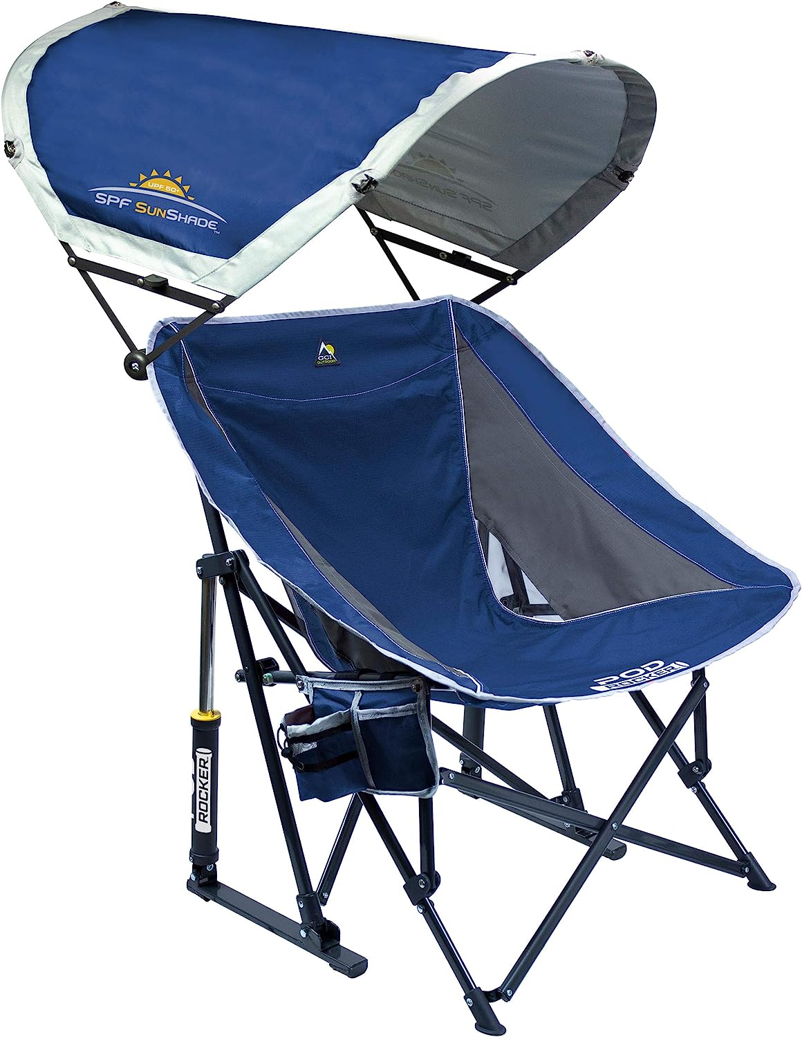 Outdoor Freestyle Rocker Portable Rocking Chair & Outdoor Camping Chair, ergonomic Nylon, Indigo Blue