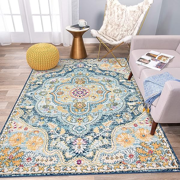 Rugshop Vintage Distressed Bohemian Area 5' x 7' Multi 5' x 7' Multi Color