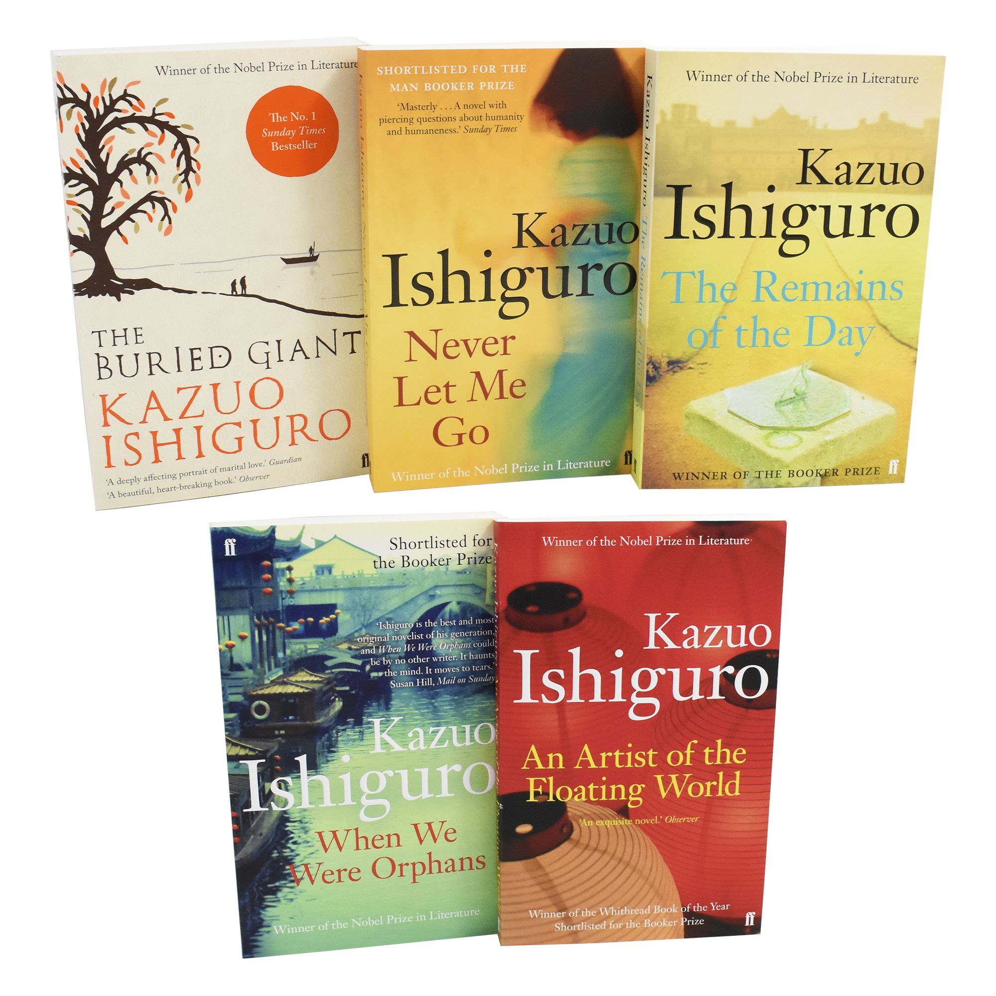 Kazuo Ishiguro Collection 5 Books Collection Set (An Artist of the Floating World, When We Were Orphans & More)  - Adult - Paperback