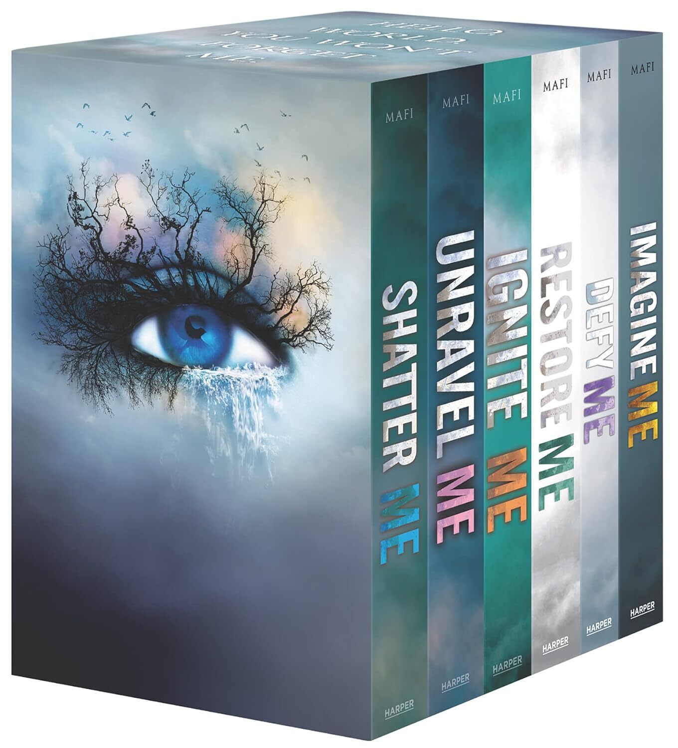 Shatter Me Series 6-Book Box Set: Shatter Me, Unravel Me, Ignite Me, Restore Me, Defy Me, Imagine Me Paperback