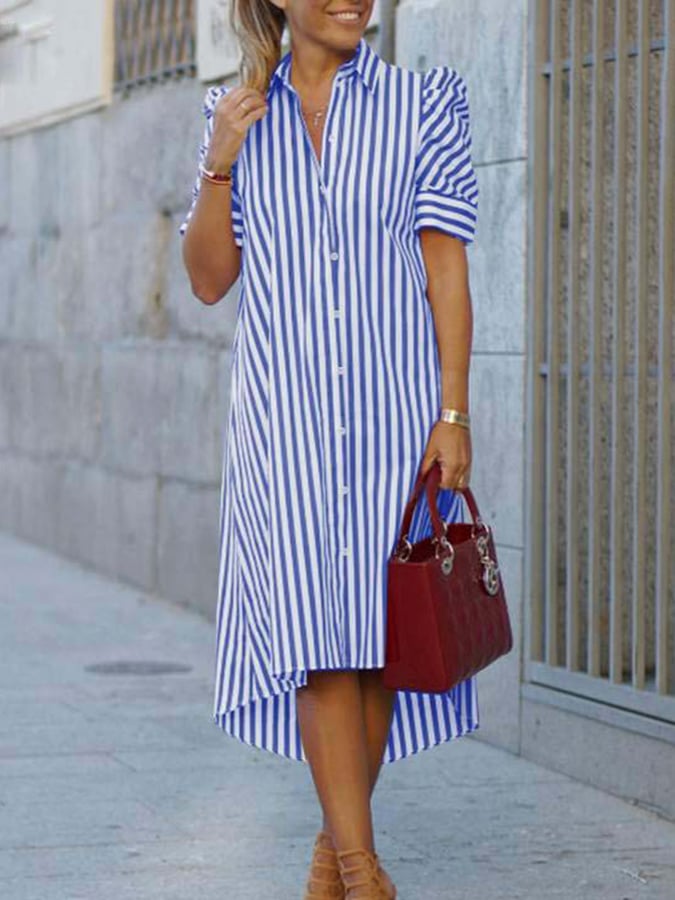loose mid length shirt dress