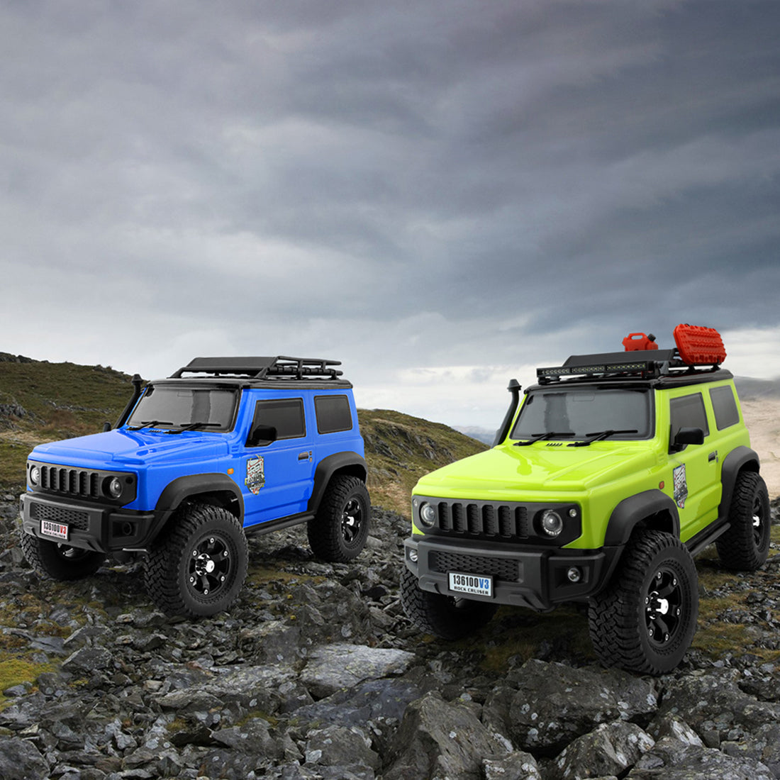 RGT 136100V3 Rock Cruiser 1/10 2.4G 4WD RC Car Crawler Vehicle Model with LED Headlight - RTR