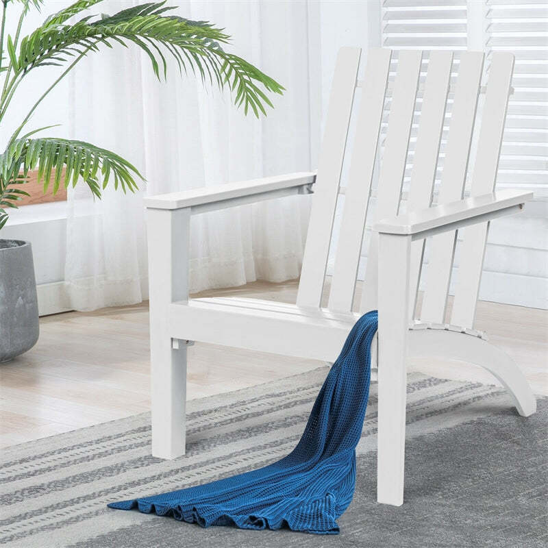 Outdoor Patio Acacia Wood Adirondack Lounge Chair