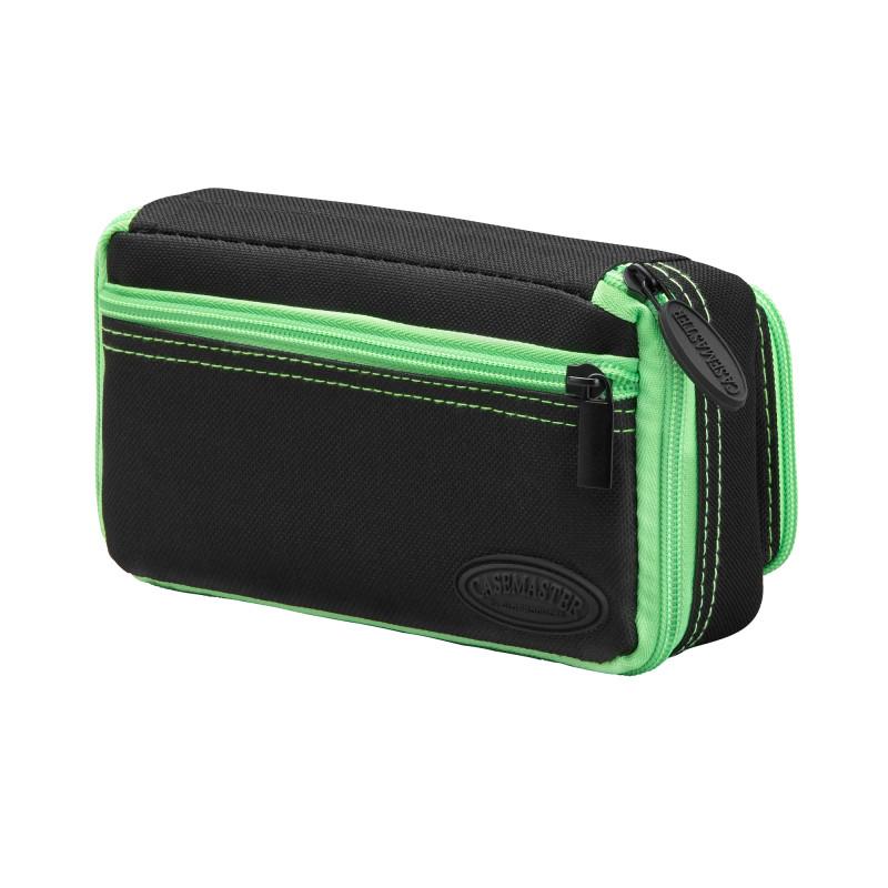 Casemaster Plazma Plus Dart Case Black with Green Trim and Phone Pocket