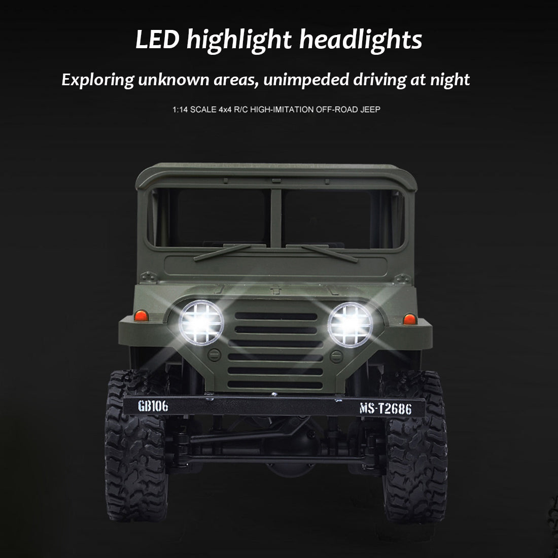 SUBOTECH BG1522 1:14 2.4G Electric RC Car 4WD 15+KM/H Off-road Vehicle Crawler with LED Headlight WIFI Camera - RTR