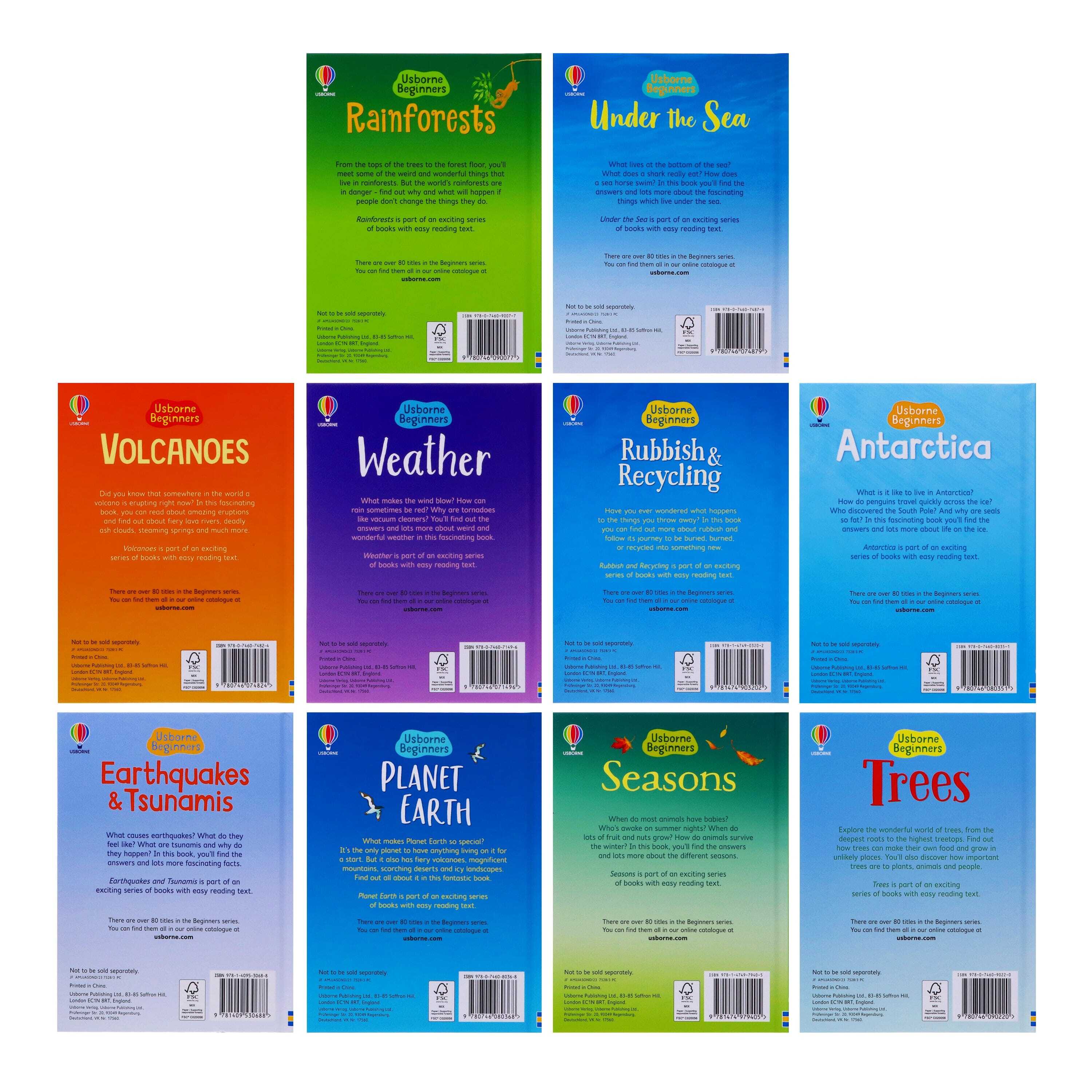 Usborne Beginners Our World Series 10 Books Collection Box Set - Ages 4+ - Hardback