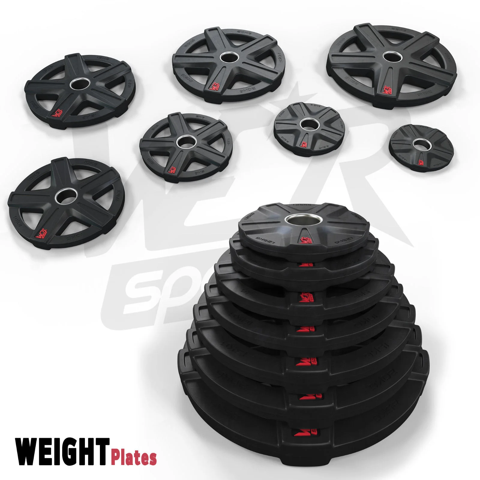 ReXFlex Olympic Rubber Encased Weight Plates
