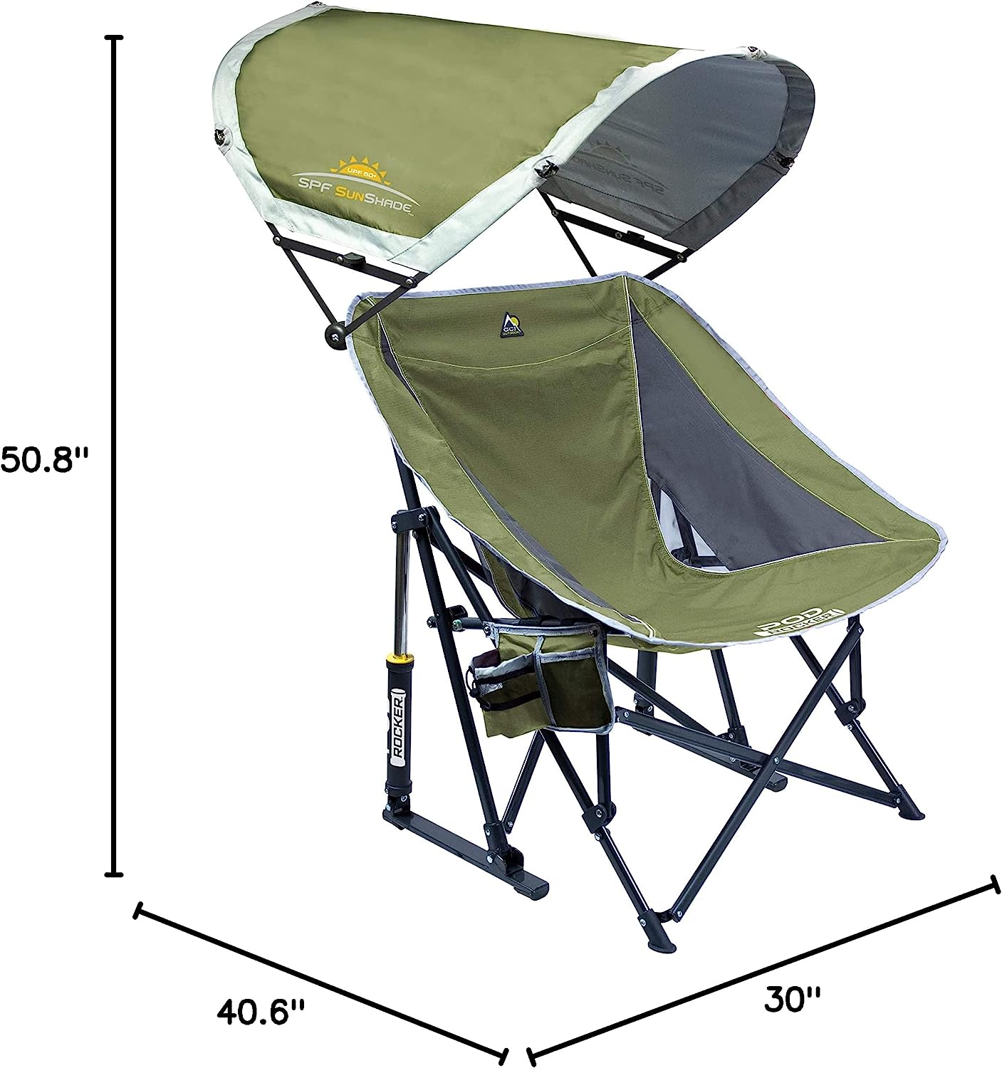 Outdoor Freestyle Rocker Portable Rocking Chair & Outdoor Camping Chair, ergonomic Nylon, Indigo Blue