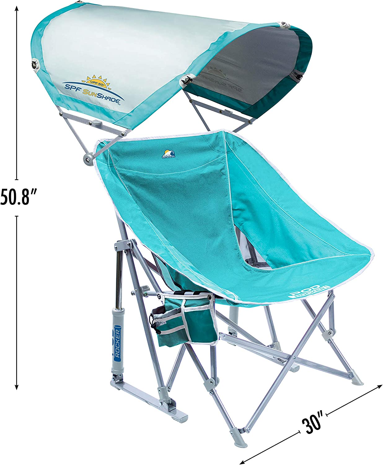 Outdoor Freestyle Rocker Portable Rocking Chair & Outdoor Camping Chair, ergonomic Nylon, Indigo Blue