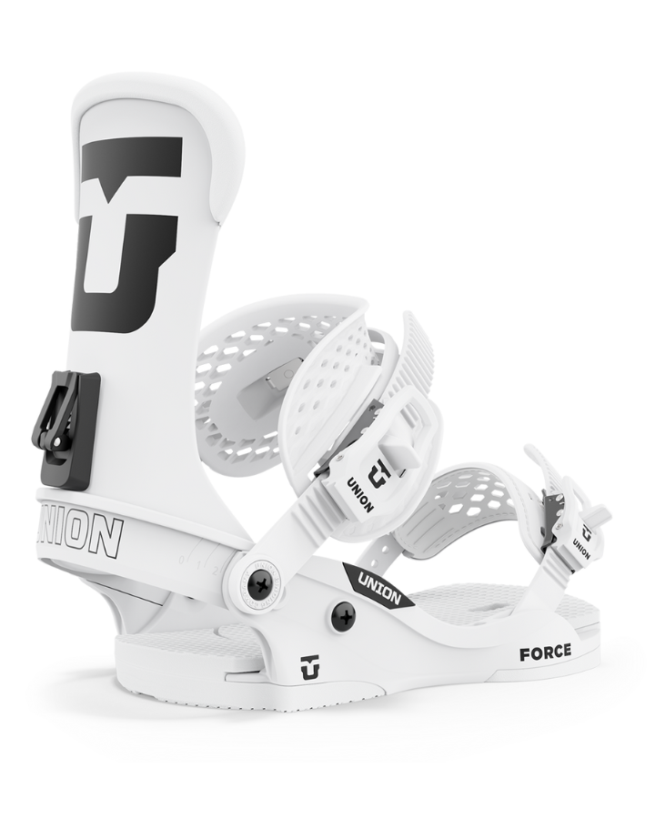 Union Force Classic Snowboard Binding - White (Team Logo) - 2024