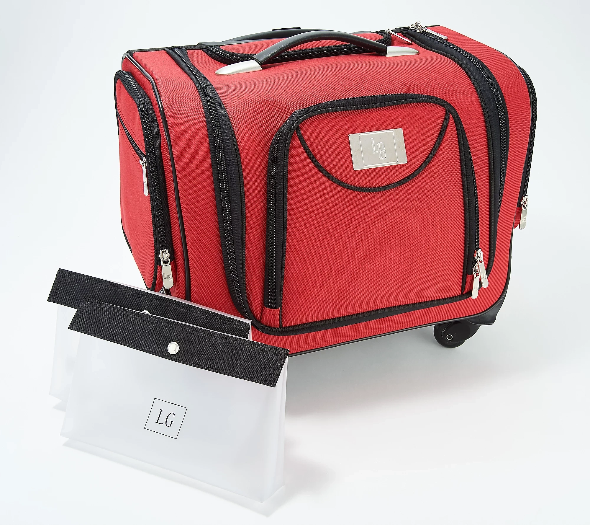 💥QVC-Last Day BUY 2 SAVE 30%💥Weekender Bag with Set of 2 Snap-In Toiletry Case