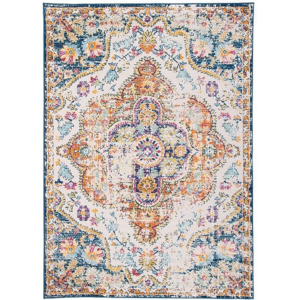 Rugshop Vintage Distressed Bohemian Area 5' x 7' Multi 5' x 7' Multi Color