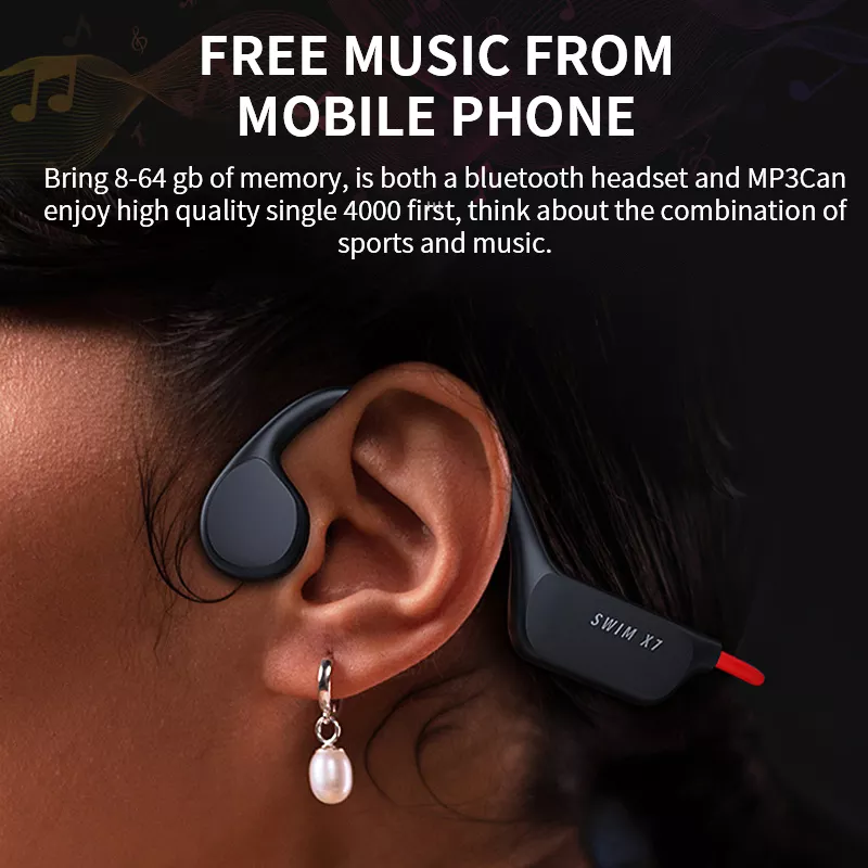 🔥New Hot Btrwo™ 🔥 Bone Conduction Headset Wireless Bluetooth IPX8 Waterproof