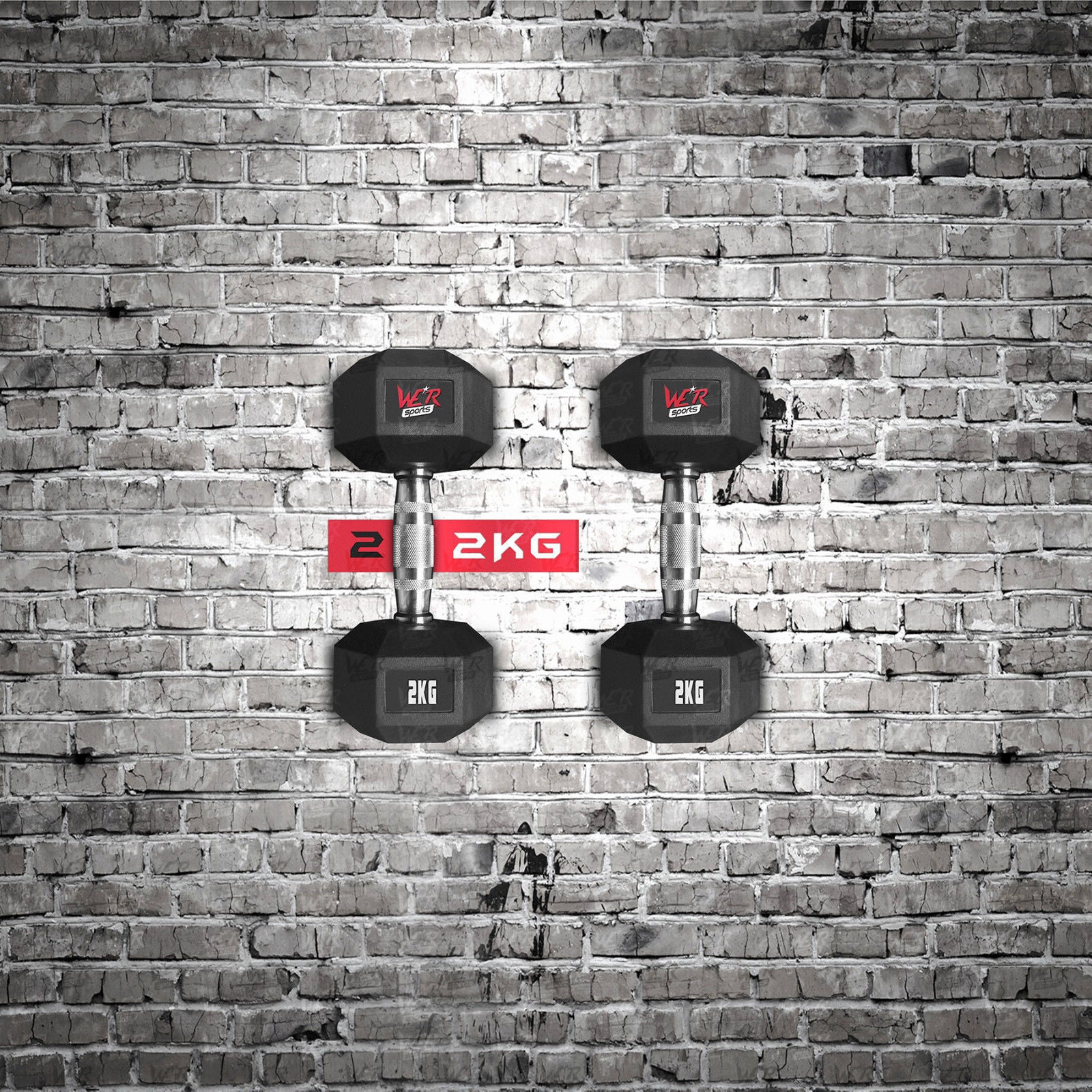 HexFlex Rubber Coated Hexagon Dumbbell Sets