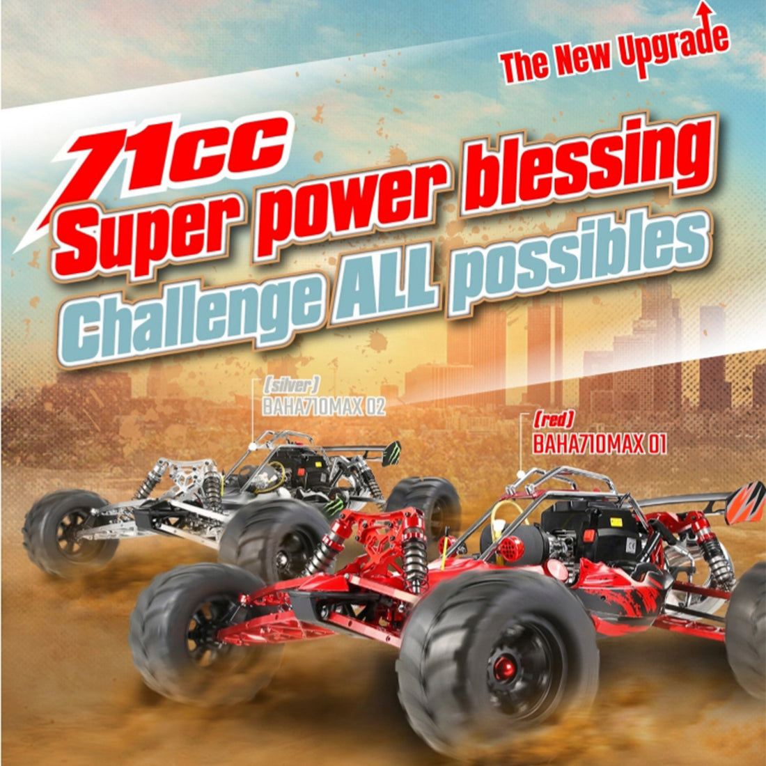 ROFUN BAHA710MAX 1/5 2WD 2.4G RC Gasoline Off-road Car Model (RTR Version)