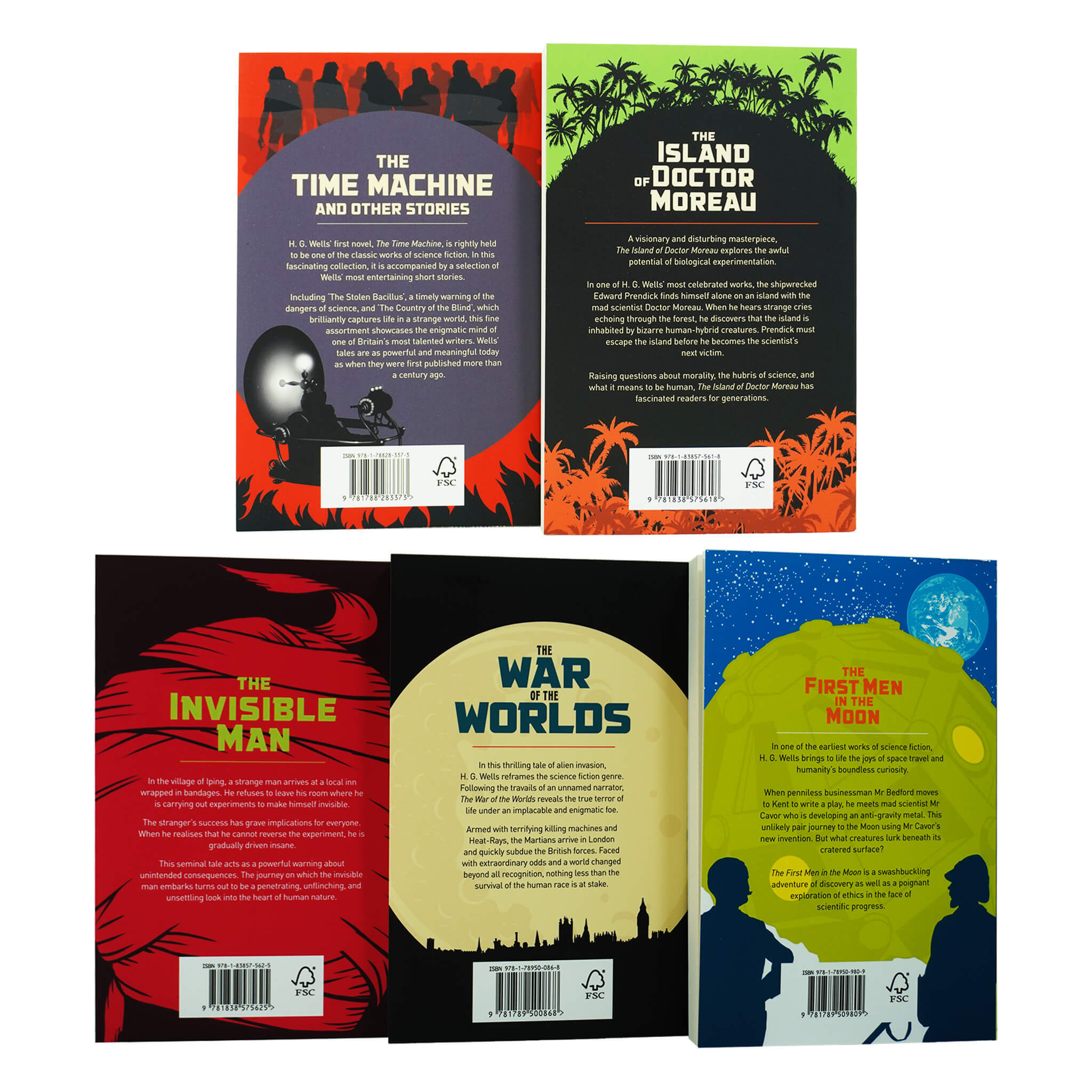 The Classic H. G. Wells Collection 5 Books Box Set - Ages 14+ - Paperback