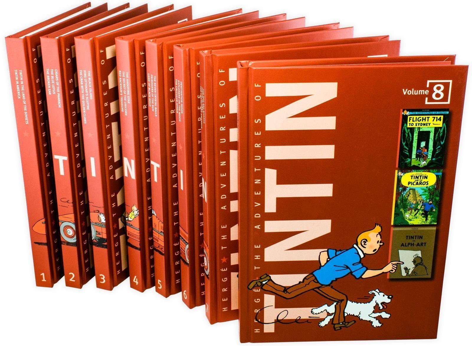The Adventures of Tintin by Herg��: Compact Edition 8 Books Box Set - Ages 7+ - Hardback