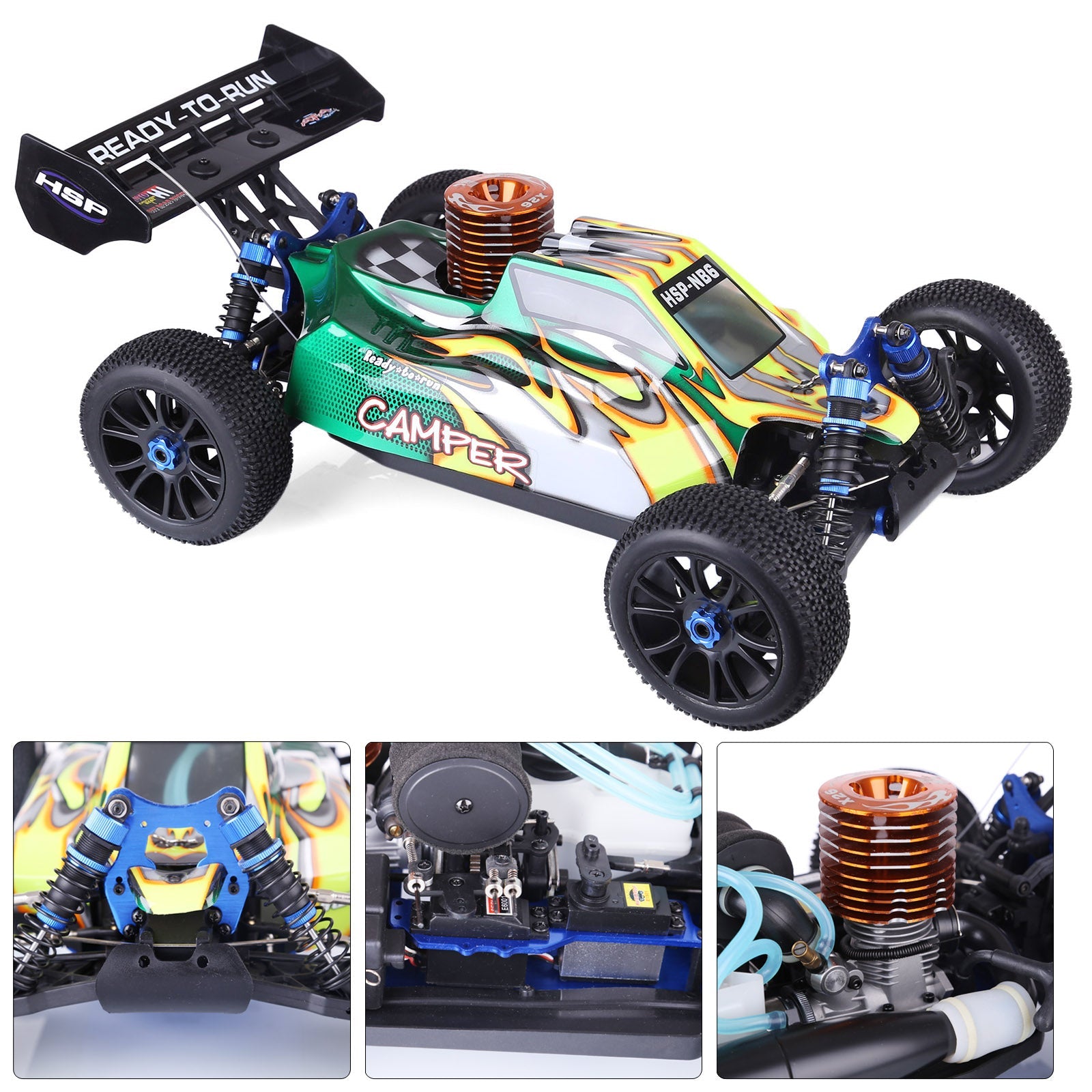 HSP 94970 1/8 RC Car 4WD 2.4G Nitro Gas Powered Monster Truck Off-road Vehicle