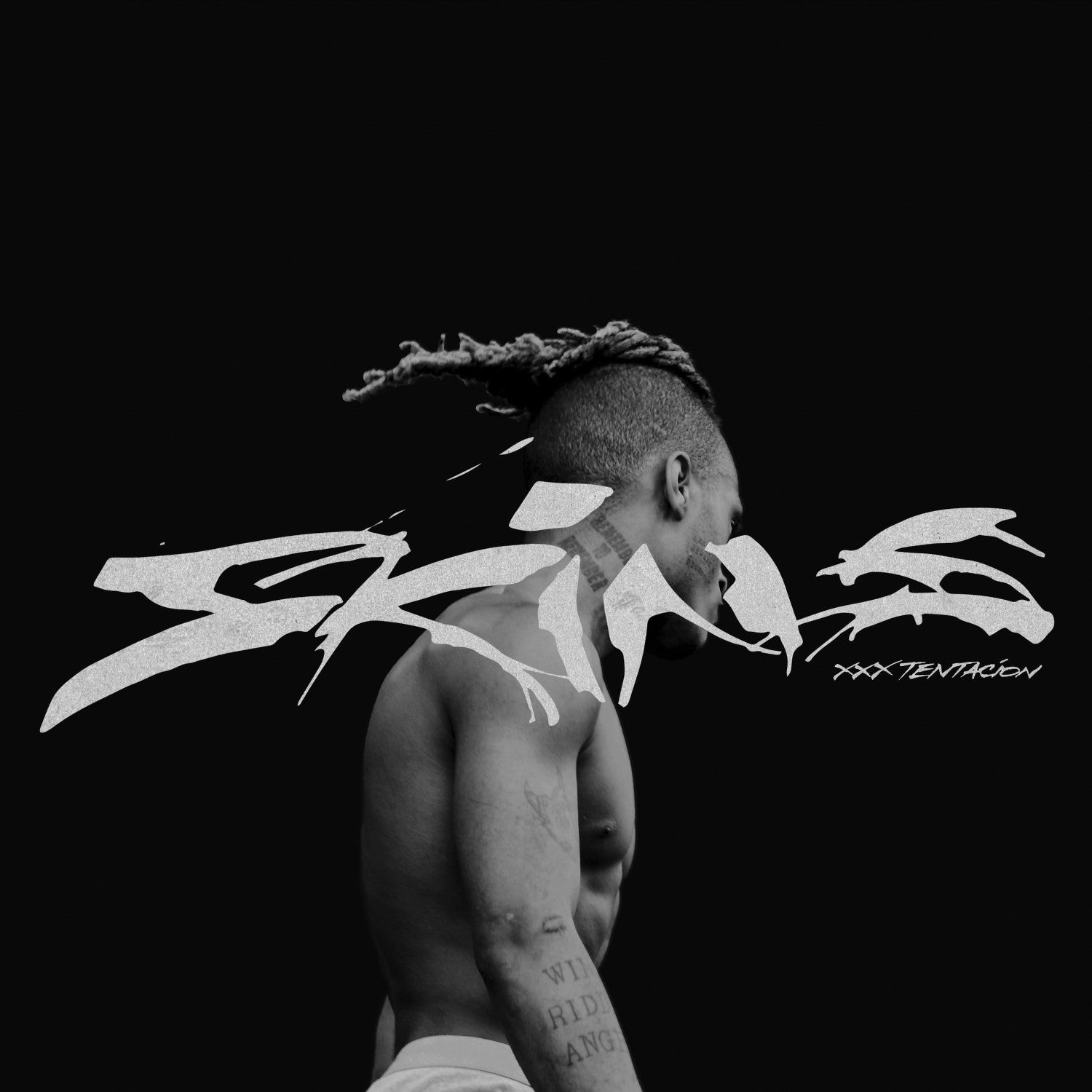 XXXtentacion - Skins Exclusive Limited Edition Clear/Black Color in Color with Blue Splatter Color Vinyl LP Record
