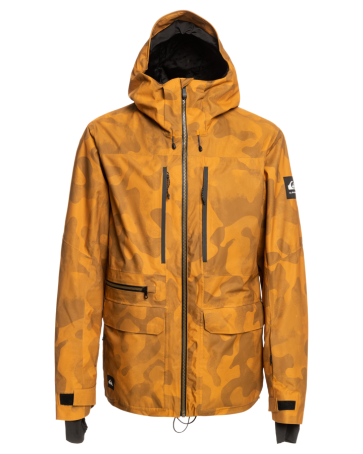 Quiksilver S Carlson Stretch Quest Snow Jacket - Buckthorn Brown Fade Out Camo - 2023