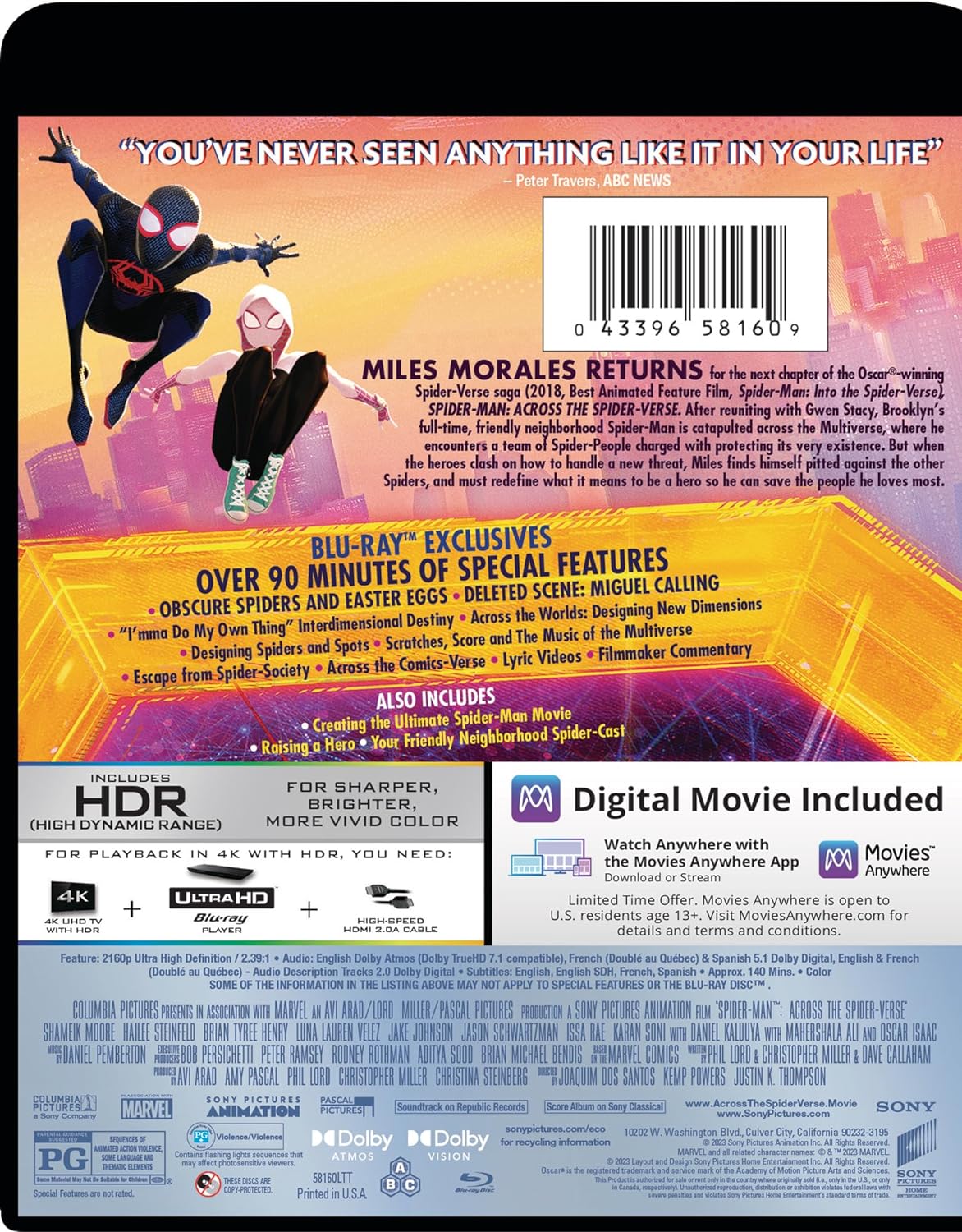 Spider-Man: Across The Spider-Verse - UHD/BD Combo + Digital