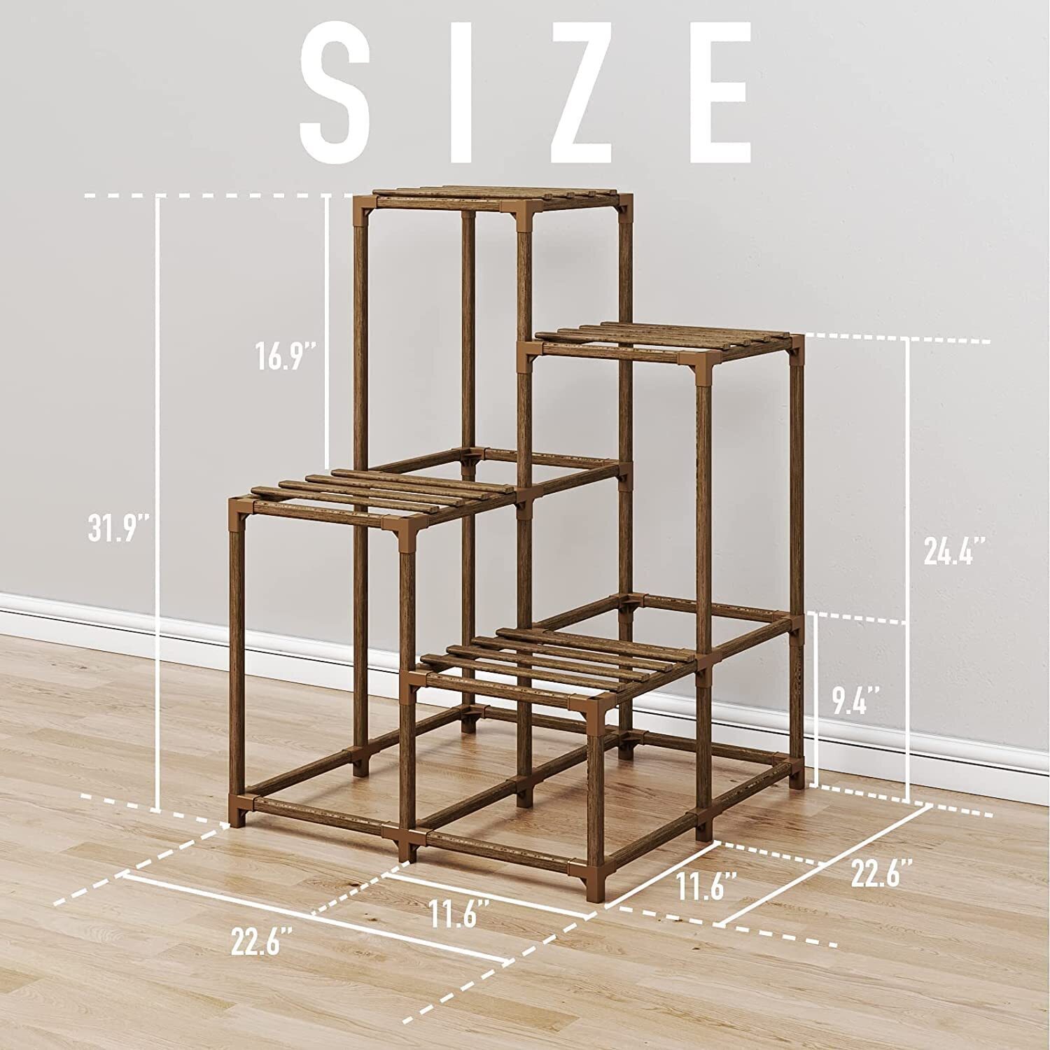 Plant stand indoor plant stand wooden outdoor multi-layer plant stand