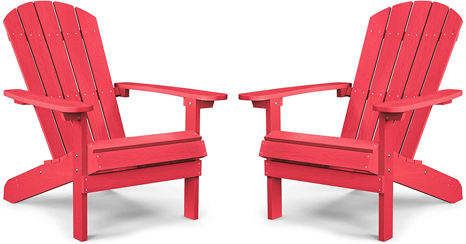 Adirondack Chair ,Patio Chairs 5 Steps Easy Installation,Widely Used in Outdoor, Fire Pit, Deck, Outside, Garden, Campfire Chairs