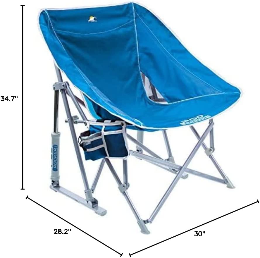 Outdoor Freestyle Rocker Portable Rocking Chair & Outdoor Camping Chair, ergonomic Nylon, Indigo Blue
