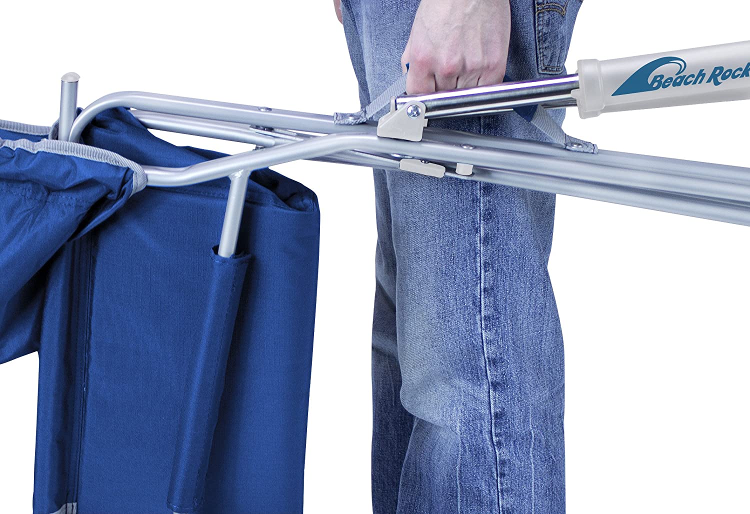 Outdoor Freestyle Rocker Portable Rocking Chair & Outdoor Camping Chair, ergonomic Nylon, Indigo Blue