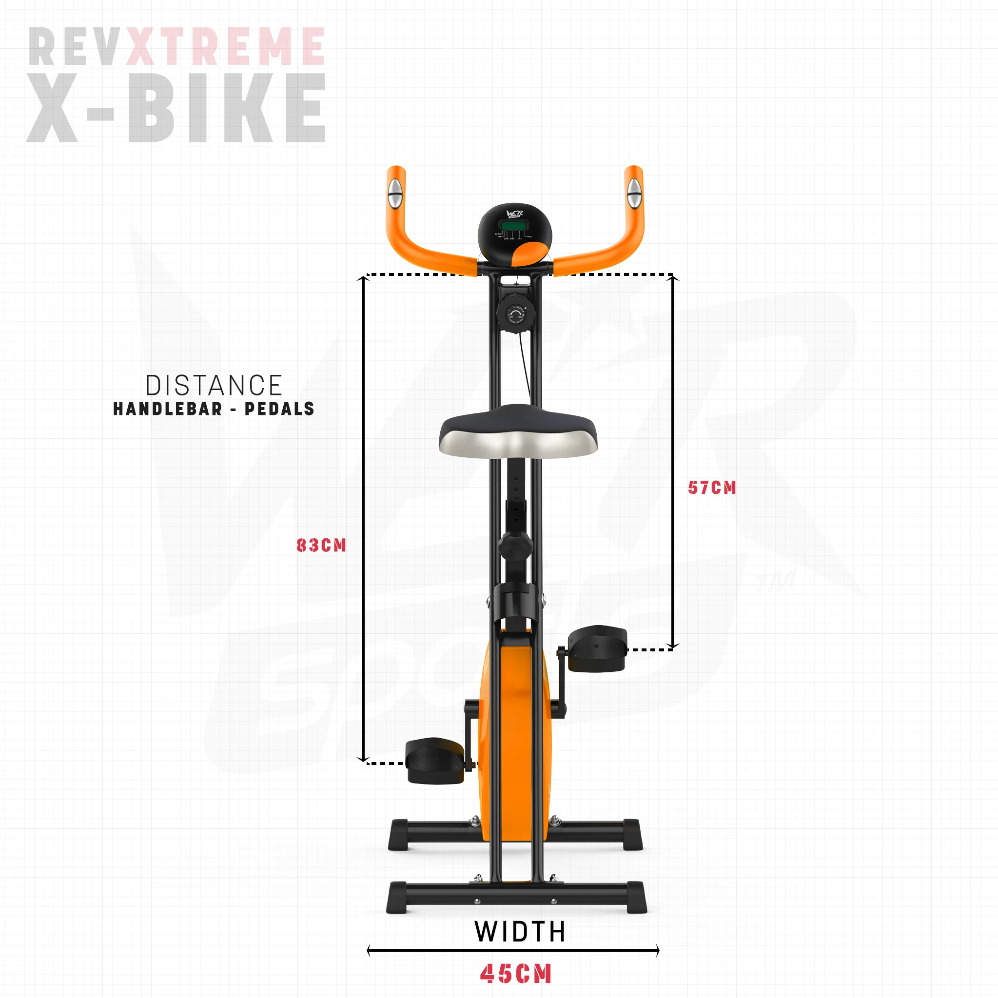 RevXtreme X-Bike Folding Magnetic Exercise Bike Indoor Cycle
