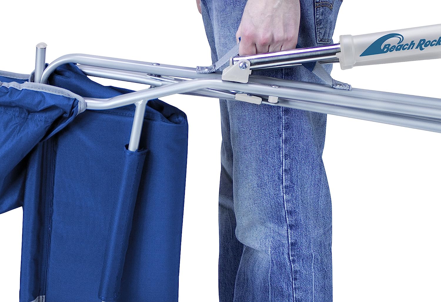 Outdoor Freestyle Rocker Portable Rocking Chair & Outdoor Camping Chair, ergonomic Nylon, Indigo Blue