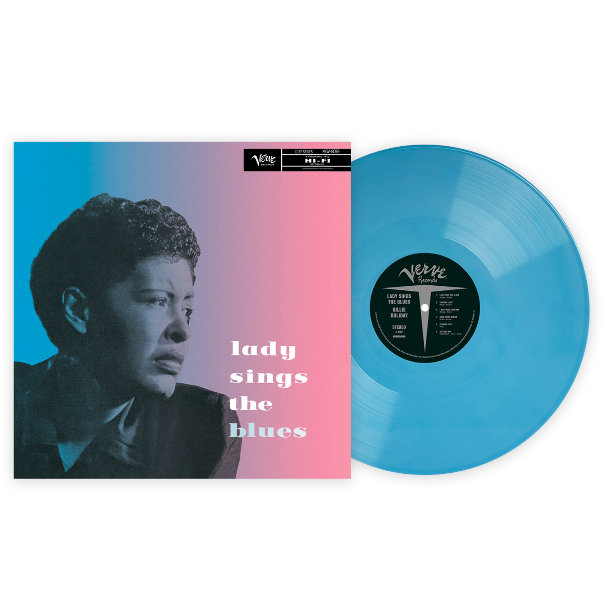 Billie Holiday - Lady Sings The Blues Exclusive Trav'lin Light Blue Vinyl LP Record Club Edition
