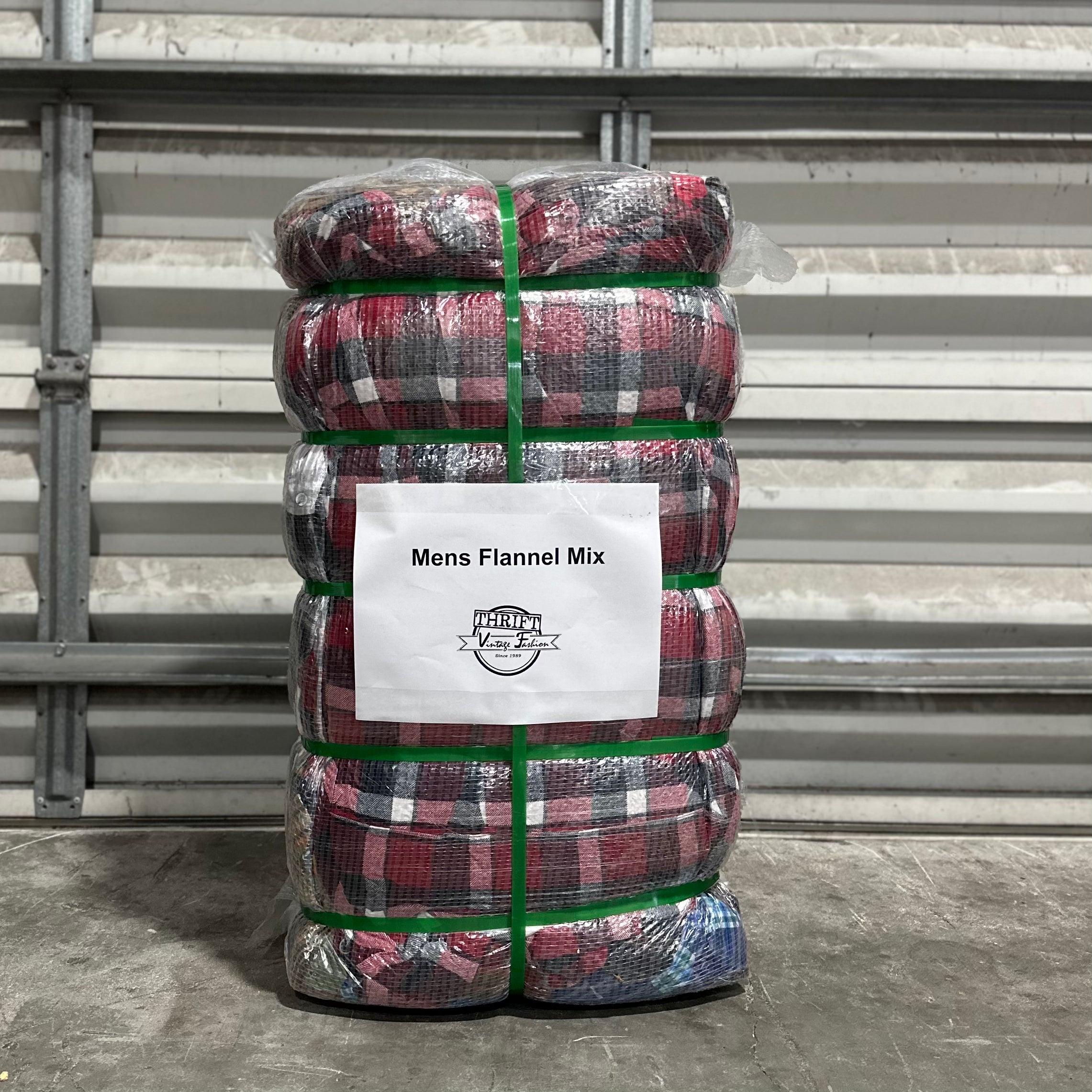 100lb Men's Flannel Shirts Bale
