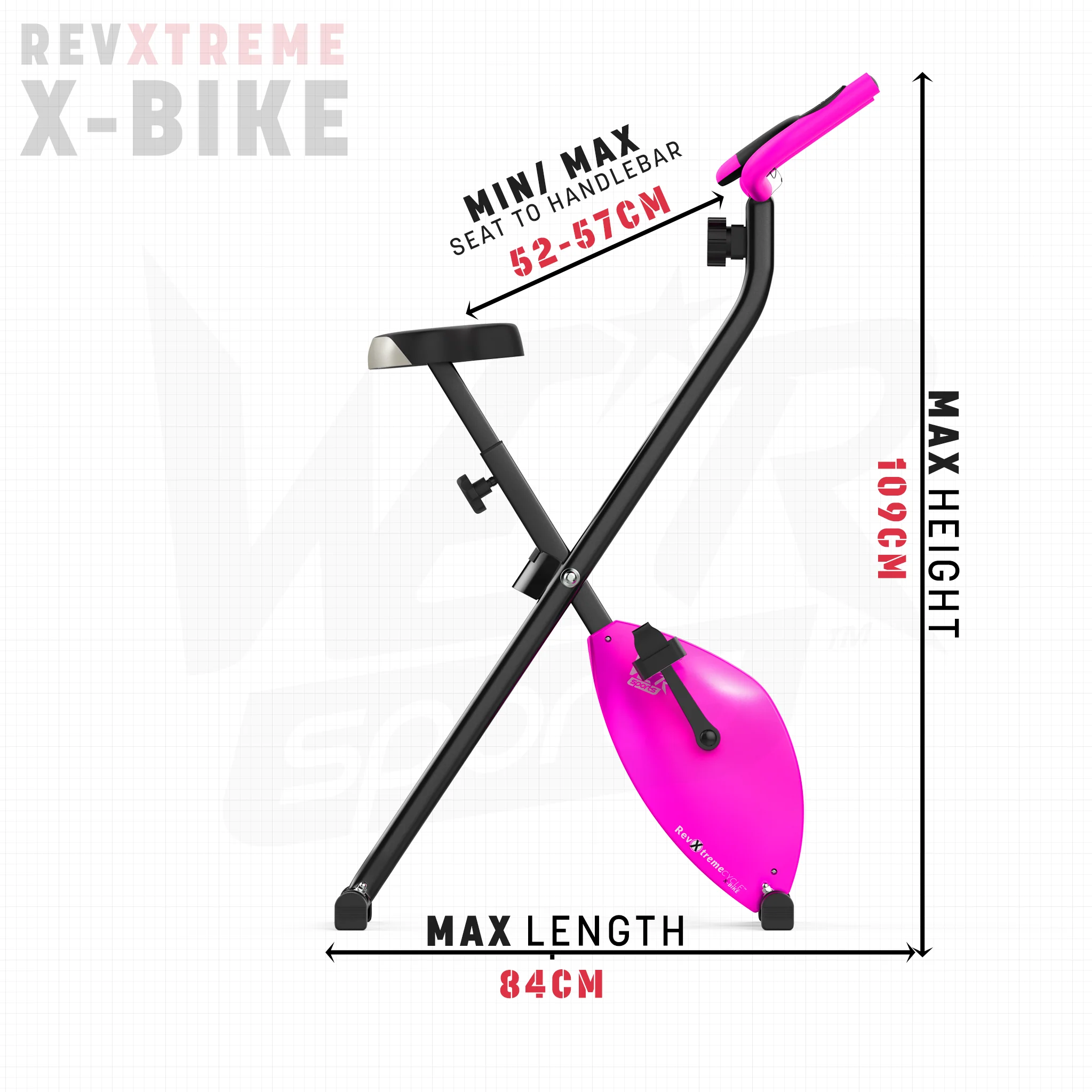 RevXtreme X-Bike Folding Magnetic Exercise Bike Indoor Cycle