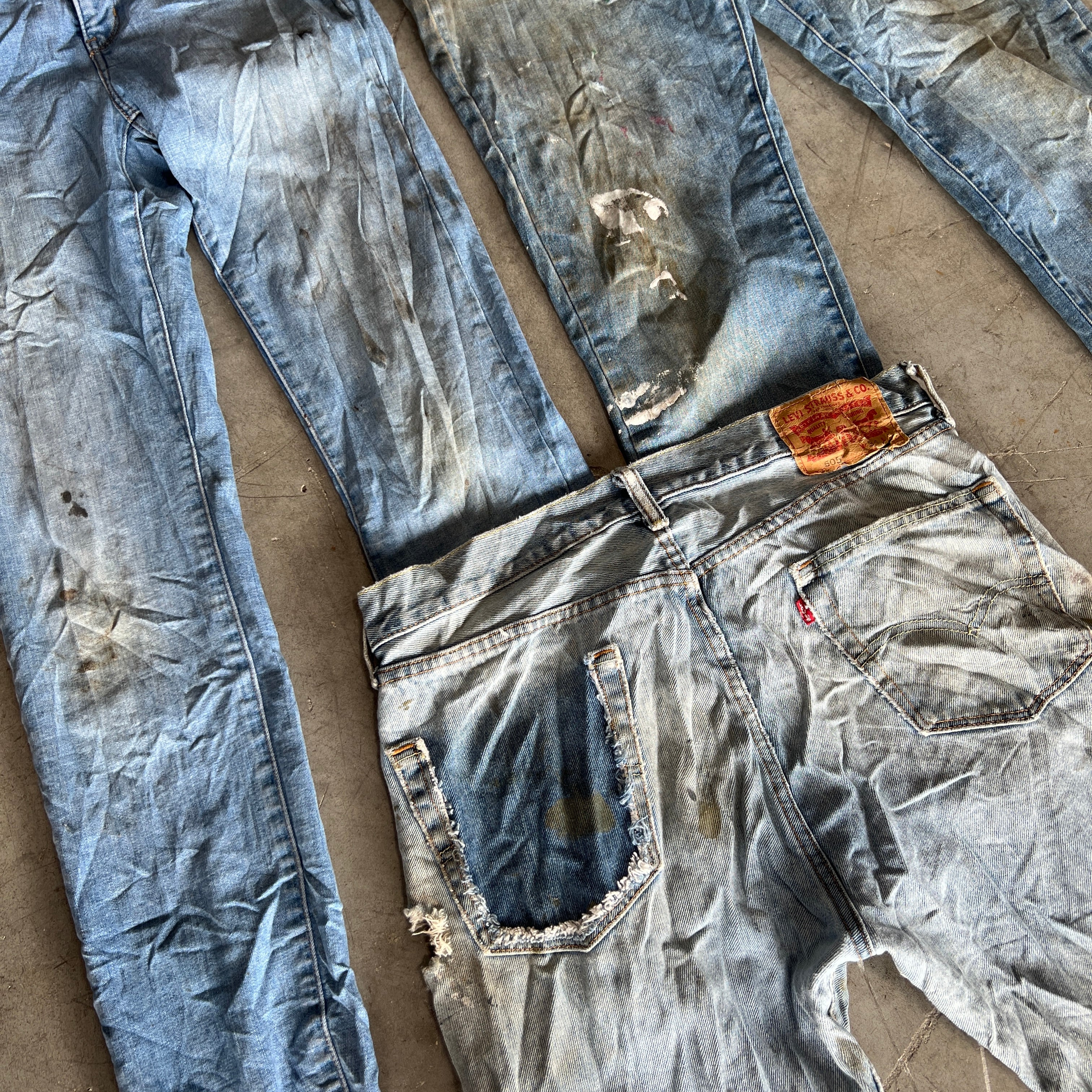 100lb  Jeans All Sizes B Grade Bale