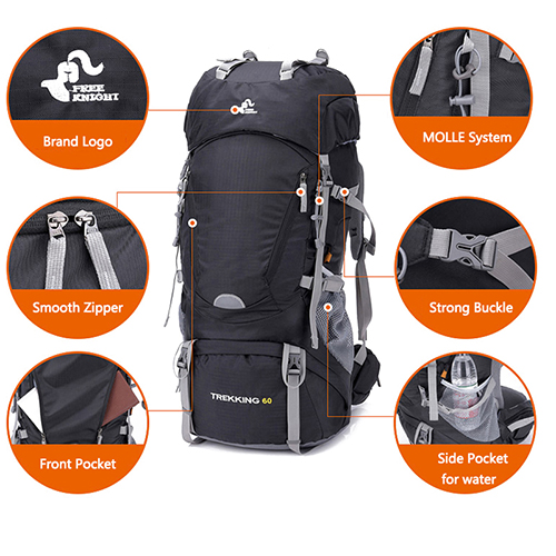 60L Outdoor Large Backpack Camping Travel Bag