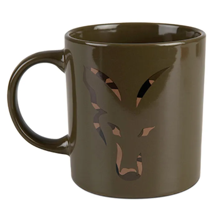 Fox Green & Camo Head Ceramic Mug