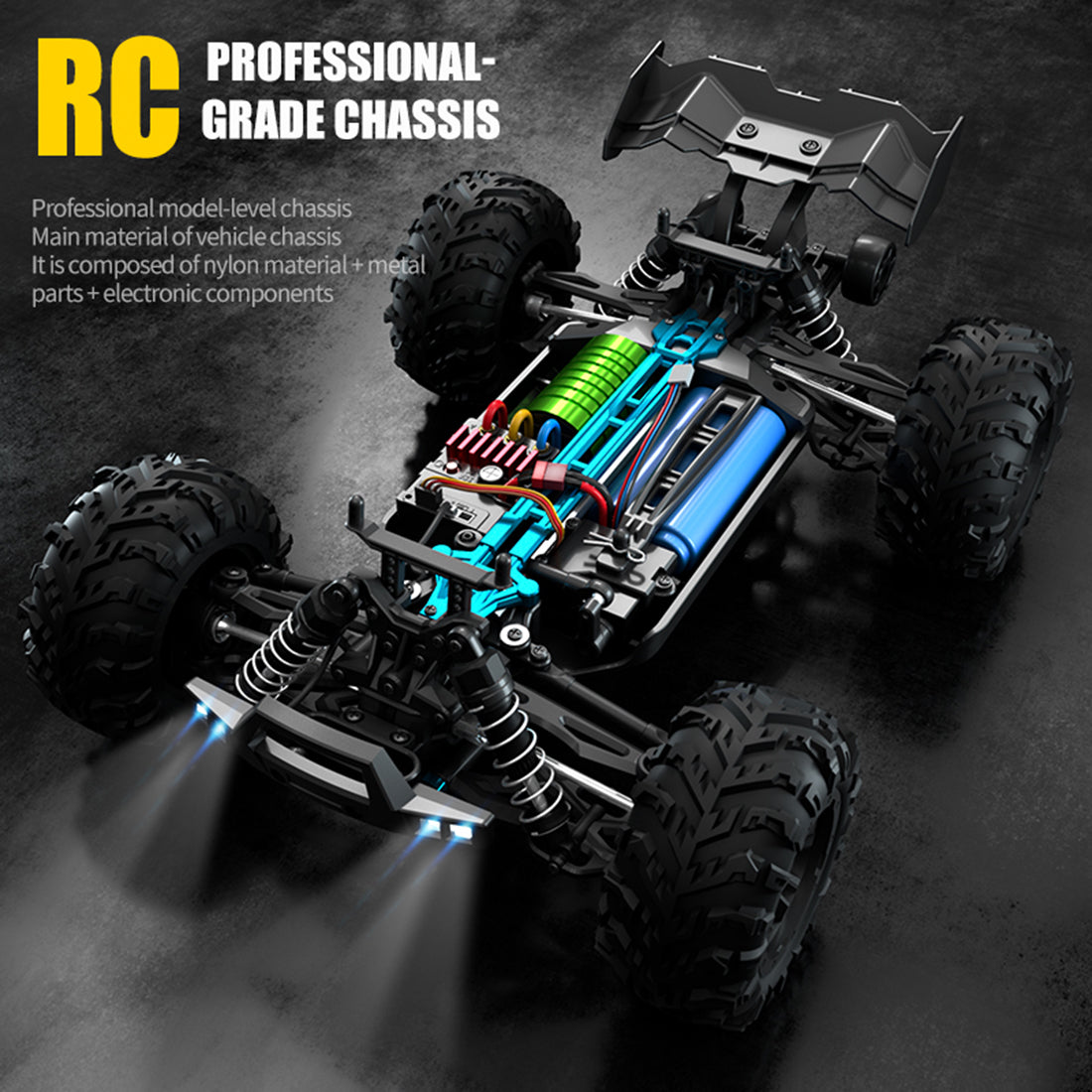 SUCHIYU 1/16 4WD 70+KM/H 2.4G RC Electric Brushless All-terrain Off-road Monster Truck Vehicle Toys Gifts