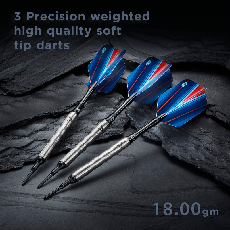 Viper Sidewinder Darts 80% Tungsten Soft Tip Darts Shark Fin Barrel 18 Grams